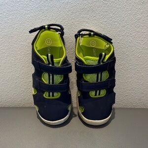 Cat & Jack Navy and Lime Sandals